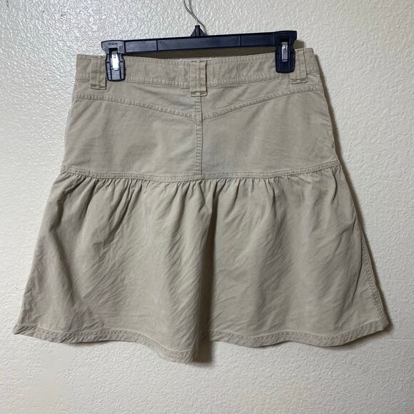 Massimo Dutti Y2K Corduroy Mini Skirt in Beige Size EU 38 US 8 - Picture 5 of 6